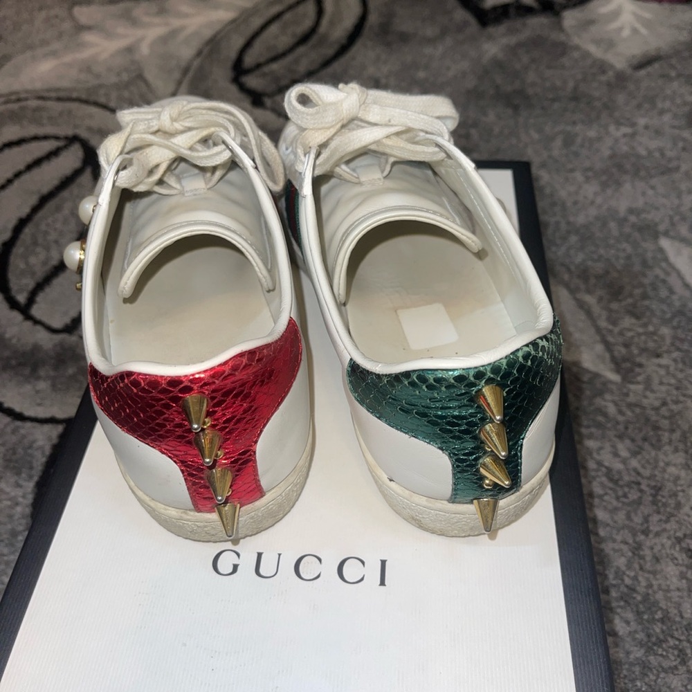 Gucci Ace White Leather Sneakers Size 35.5 EU.